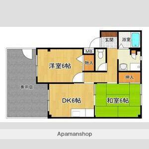 エーデルⅡ(2DK/1階)の間取り写真