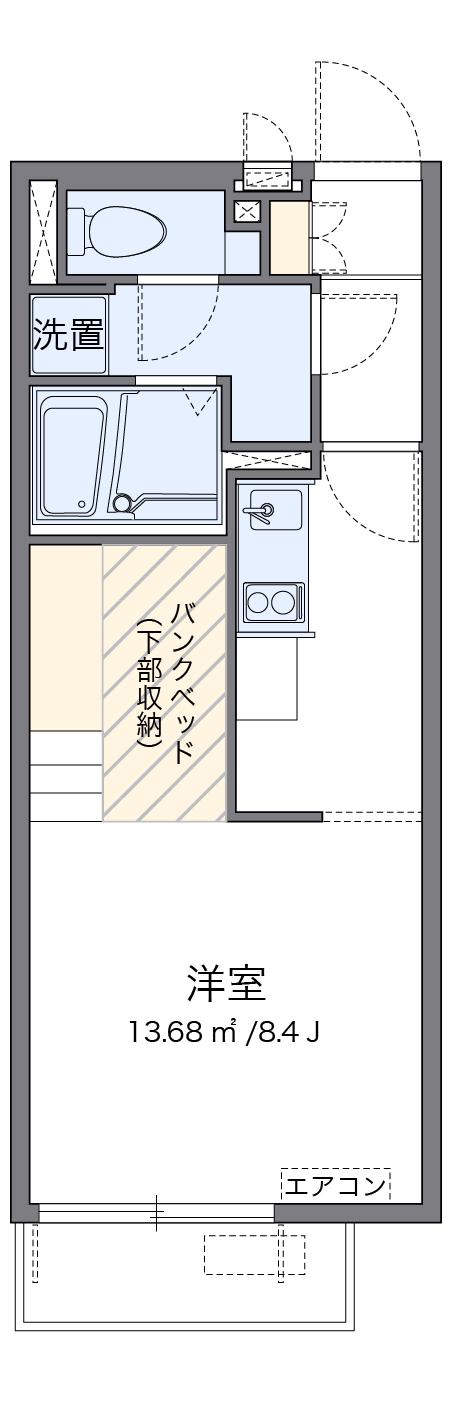 レオネクスト浪華Ⅲ(ワンルーム/1階)の間取り写真