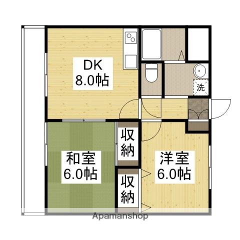下野田マンションISSEI(2DK/3階)の間取り写真