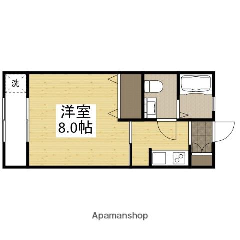レトア加古川駅前(1K/2階)の間取り写真