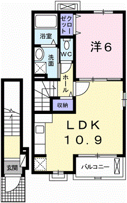 バーミィ ガーデンⅡ(1LDK/2階)の間取り写真