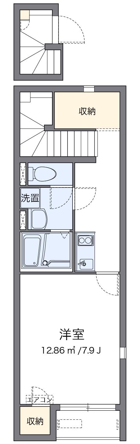 レオネクストメゾン ド 北条(1K/2階)の間取り写真