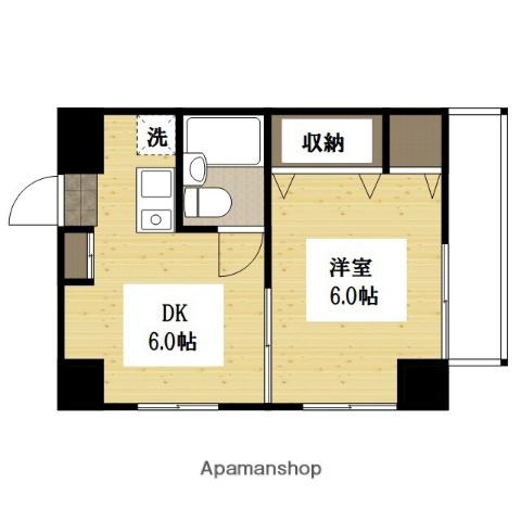 シャルマンフジ学園都市(1DK/3階)の間取り写真