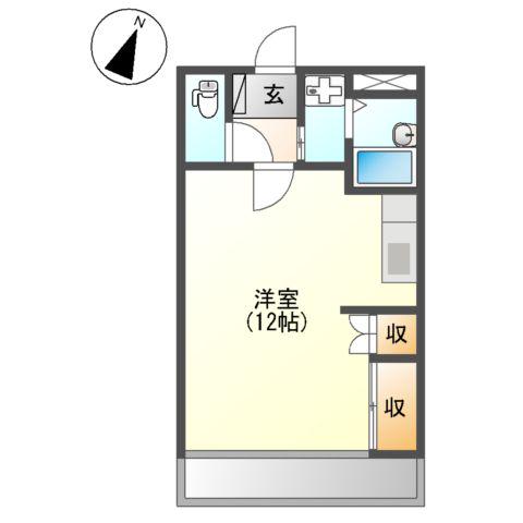 ひまわりハイツ(1K/1階)の間取り写真