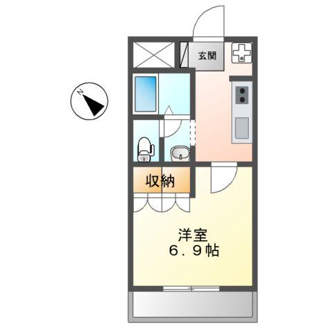 MARIMOCO(1K/1階)の間取り写真
