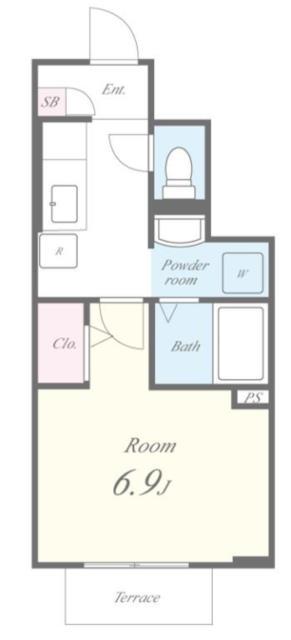 メモアール(1K/1階)の間取り写真