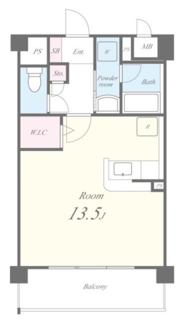 メゾンハピネスII(ワンルーム/2階)の間取り写真