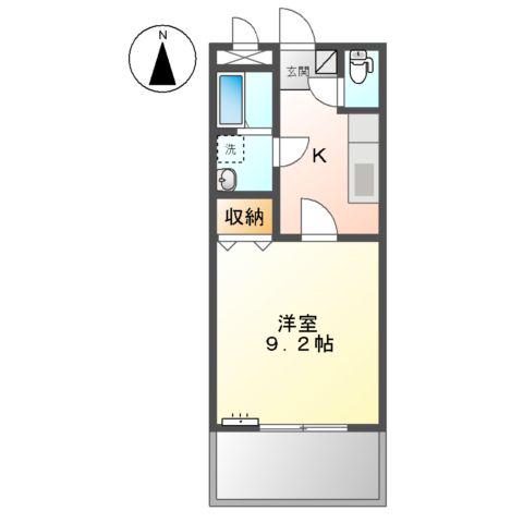 セピアコンフォース(1K/1階)の間取り写真