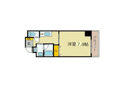 エクセル姫路(1K/1階)の間取り写真