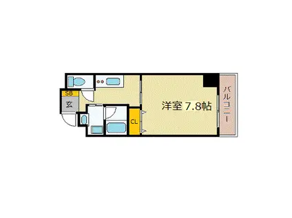 エクセル姫路(1K/4階)の間取り写真