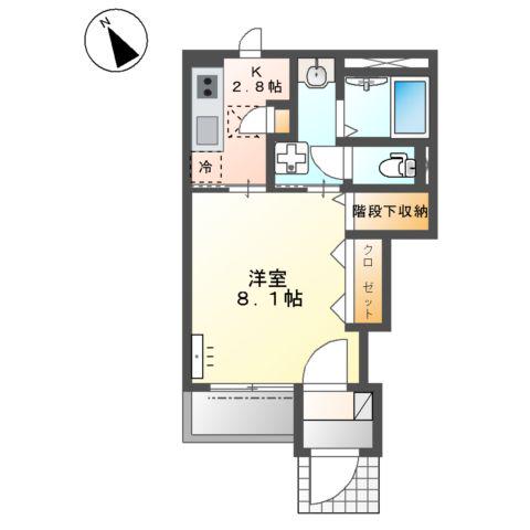 ベル・フランシーズ(1K/1階)の間取り写真