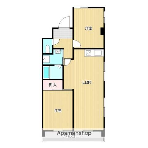 ロイヤルコーポ東雲(2LDK/5階)の間取り写真