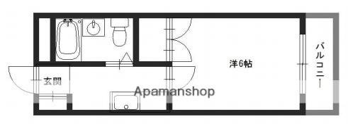 グランドコーポKS(1K/4階)の間取り写真