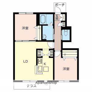 ル・パルク(2LDK/1階)の間取り写真