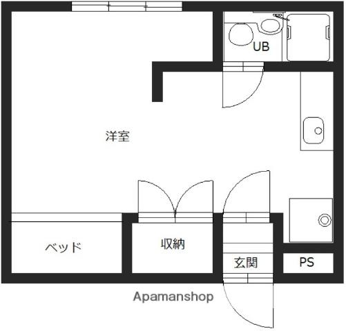 コイデハイツ(ワンルーム/2階)の間取り写真