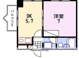 サンパレス21姫路(1DK/4階)の間取り写真