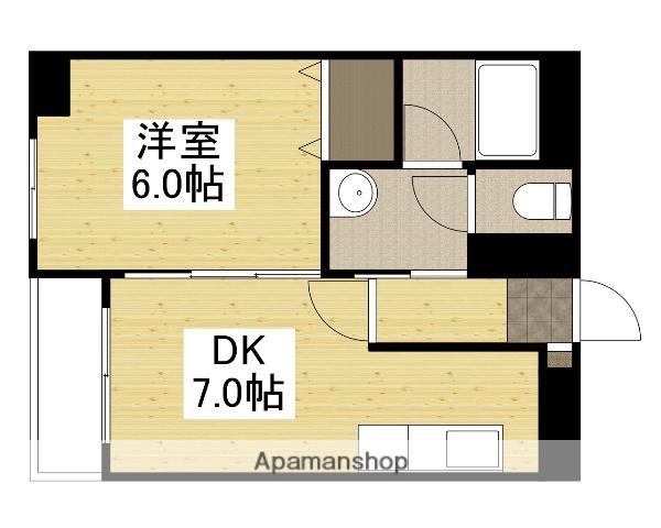 KEIマンション(1DK/4階)の間取り写真