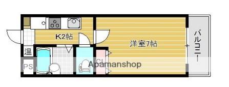 雅ガーデンハイツN棟(1K/2階)の間取り写真