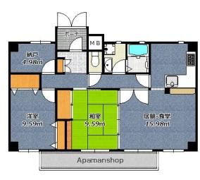 フィールトレイン(2SLDK/8階)の間取り写真