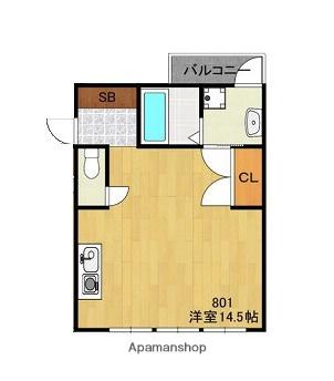 ルークレジデンス姫路Ⅰ(ワンルーム/8階)の間取り写真