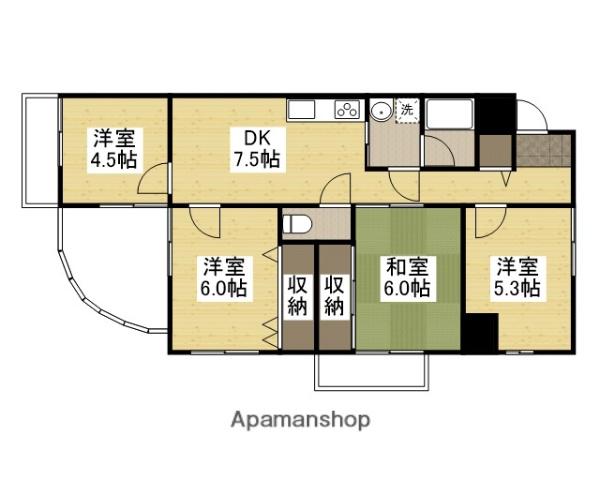 ラフェスタ大塩(4DK/5階)の間取り写真