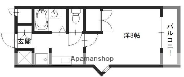 メゾンデール本町(1K/6階)の間取り写真