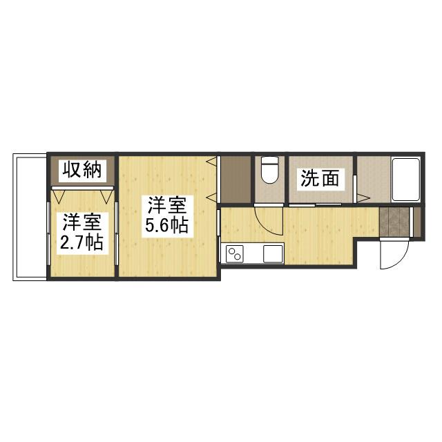 コティ網干(2K/1階)の間取り写真