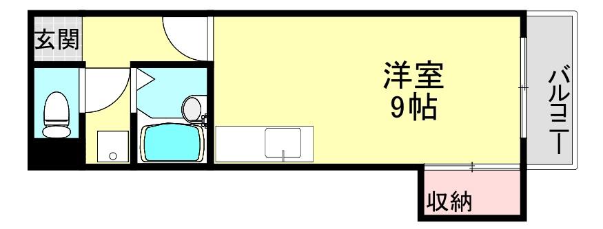 レジデンス西庄(1K/2階)の間取り写真