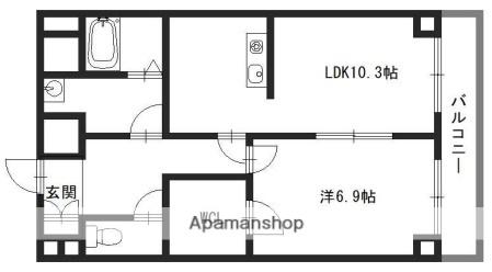 CAPITAL.I姫路(1LDK/8階)の間取り写真