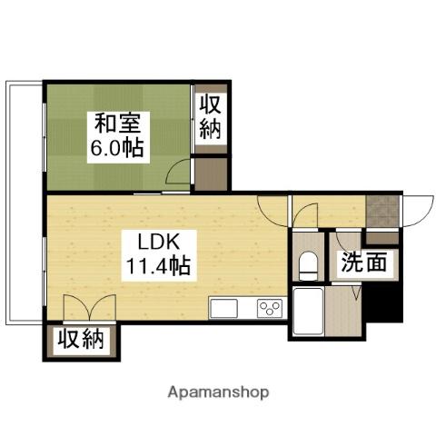イーストアヴェニュー(1LDK/3階)の間取り写真