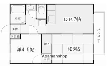 サンシティイシザワ(2DK/2階)の間取り写真