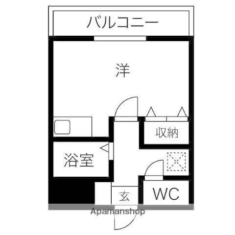 アヴァンセ(ワンルーム/3階)の間取り写真