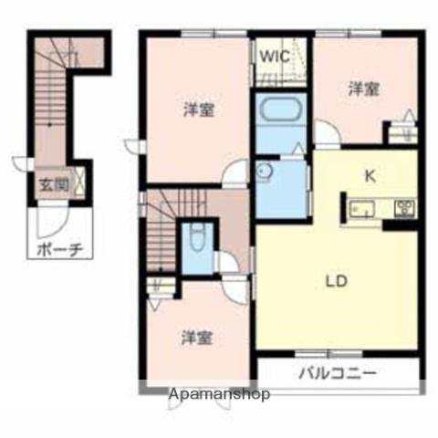 ブランシェ垣内南 A棟(3LDK/2階)の間取り写真