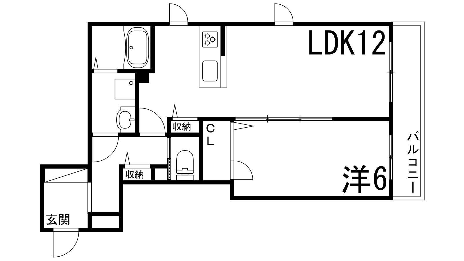 BEREO高浜町(1LDK/3階)の間取り写真