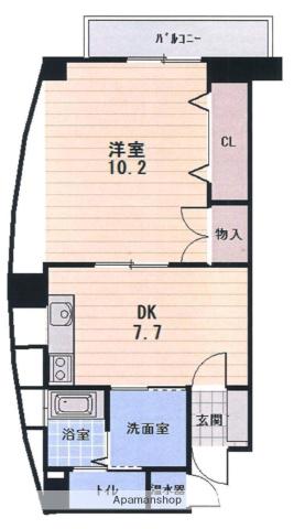 リッチ・キャッスルⅠ(1DK/8階)の間取り写真