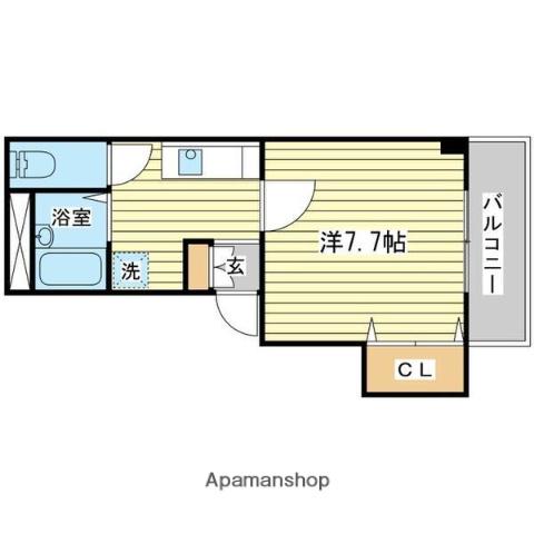 クレアトゥールOTSUKA(1K/3階)の間取り写真