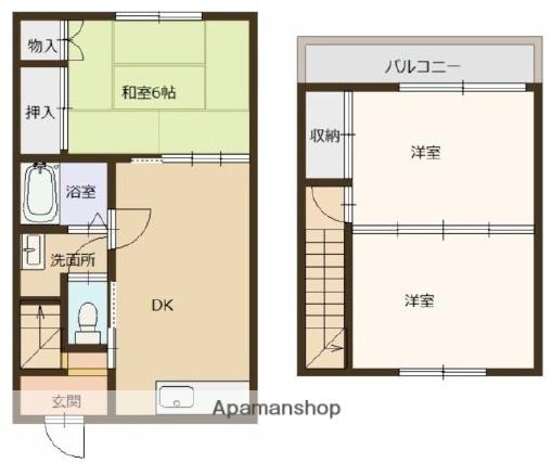 琴ハイツ(3DK)の間取り写真