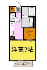 アムール姫路南(1K/1階)の間取り写真