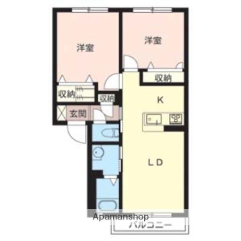 シャーメゾン西蒲田2(2LDK/2階)の間取り写真