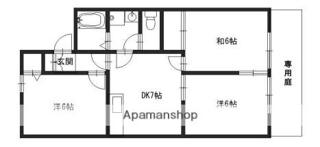 コスモスコート(3DK/1階)の間取り写真