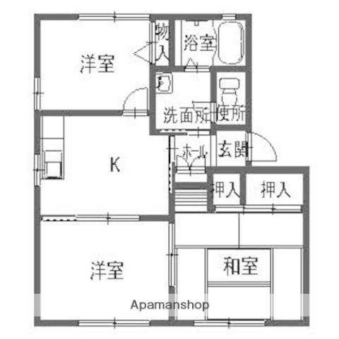 ディアス太田A棟(3K/1階)の間取り写真