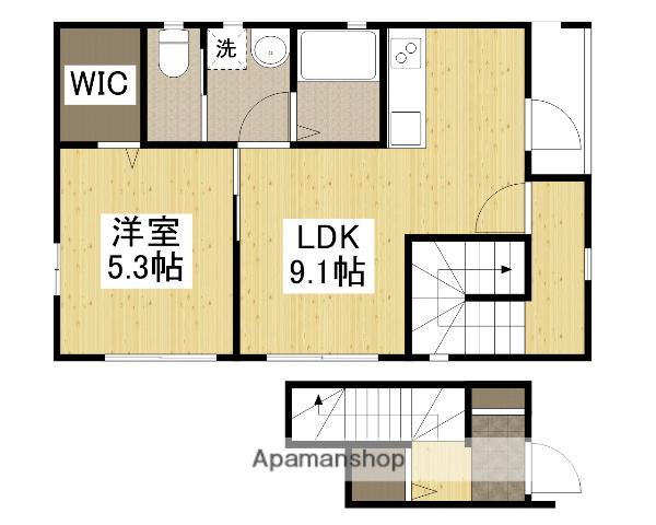 コンプレ(1LDK/2階)の間取り写真