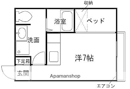 プチメガティー(ワンルーム/2階)の間取り写真