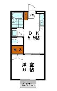 メゾンT(1DK/1階)の間取り写真