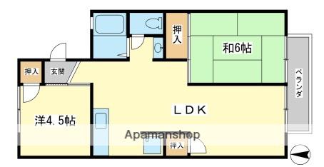 センチュリー7 B棟(2LDK/2階)の間取り写真