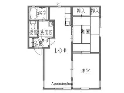 パークアヴェニュー C棟(2LDK/1階)の間取り写真