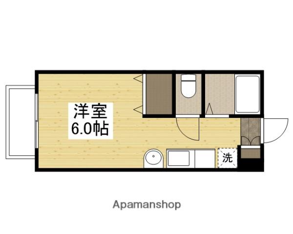 エステートピアミナト(ワンルーム/1階)の間取り写真