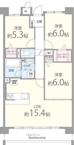 ブラン ジュール(3LDK/2階)の間取り写真