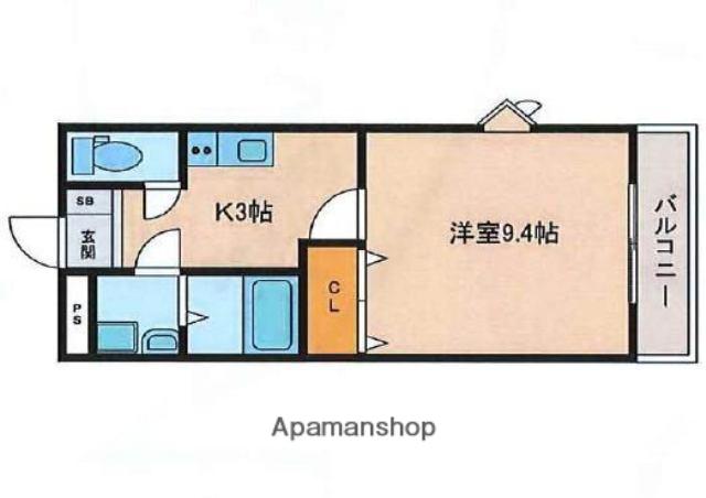 RIVER しらさぎ(1K/1階)の間取り写真