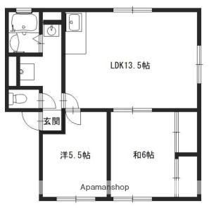 ジョイス広畑2(2LDK/1階)の間取り写真
